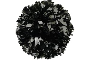 PUZINE 2pack/4pack 13" Cheerleading Metallic Foil & Plastic Ring Pom Poms Cheerleading Poms 100g