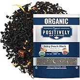 Positively Tea, Organic Juicy Peach Black Tea, Loose Leaf, 16 Ounce