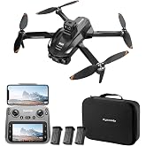 V168MAX Drones with Camera for Adults 4k, Black (3 Batteries) | Upgraded 360&deg; Obstacle Avoidance ( Indoor &amp; Outdoor Available), 4.5-inch screen controller,GPS Auto Retun,Follow Me,