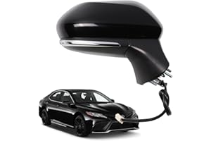 Marretoo for Toyota Camry Side Mirror Assembly Passenger Side 2024 2018 2019 2020 2021 2022 2023 2024 |Power |Heated |Turn Signal |Blind Spot Monitoring | (POWER+LAMP+HEAT+BSM, Passenger Side(RH))