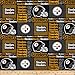 NFL Cotton Broadcloth Pittsburgh Steelers Patchwork Black/Yellow Fabric By The Yard