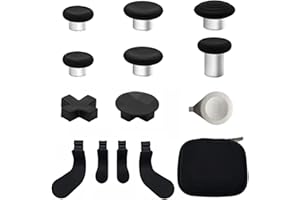 E-MODS GAMING E-MOD GAMING 13 in 1 Metal Thumbsticks, D-Pads and Paddles with Tools for Elite Series 2 Controller Xbox One - Black