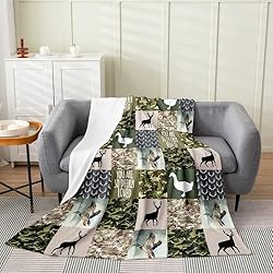 Feelyou Deer Duck Cowhide All Season,Bed Blanket