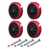 LONGRUNFORU 8" x 2" Caster Wheels, Polyurethane on