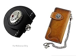 CRAFTMEMORE 2pcs Ball Post Solid Brass Wallet Chain