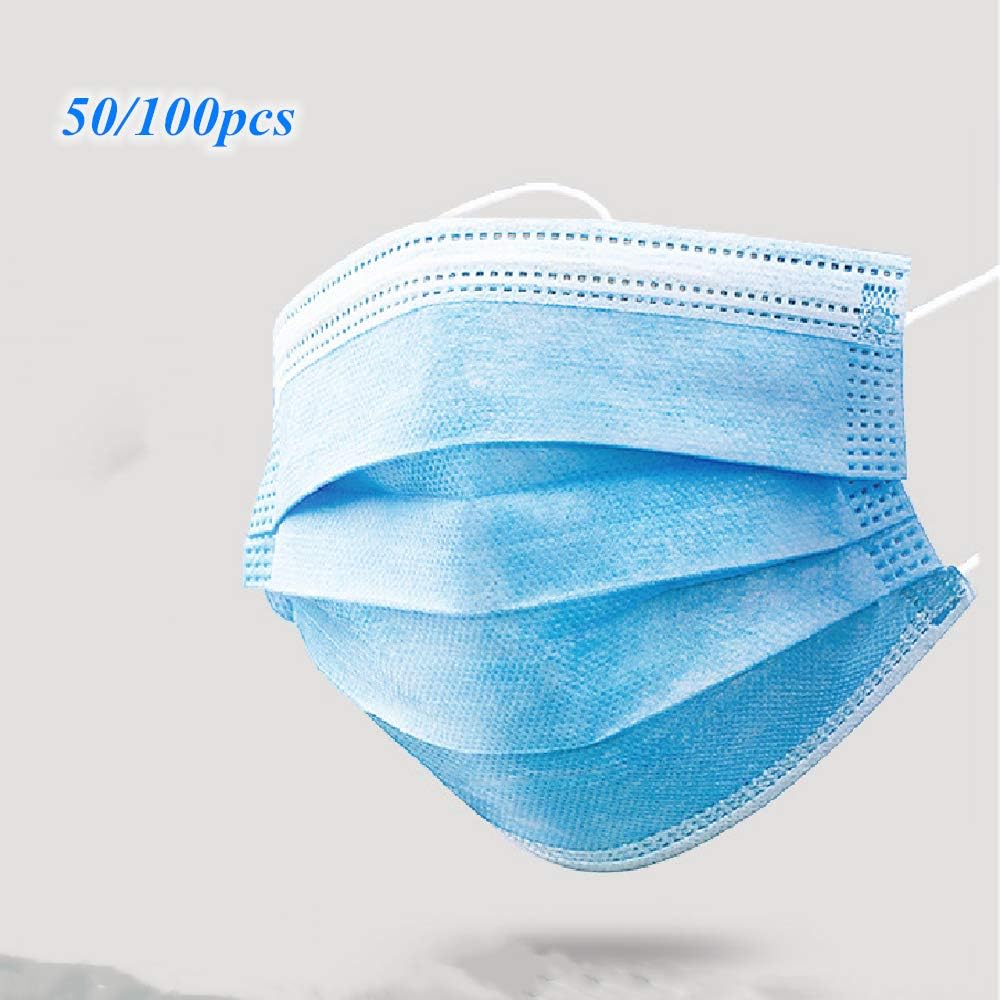 Earloop Face Mouth M a s k for Gérms Coroná Virùs Coronávirus Flù,Disposable Fcae Másks Cover 50/100PCS, Breathable Anti Dust Safety Másk Cover (100pcs)