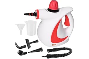PPDAMN Handheld Pressurized Steam Cleaner with 10-Piece Accessory Set,Multi-Surface Steamer for Cleaning,Handheld Steam Cleaner for Home,Car,Upholstery,Dirt and Grease