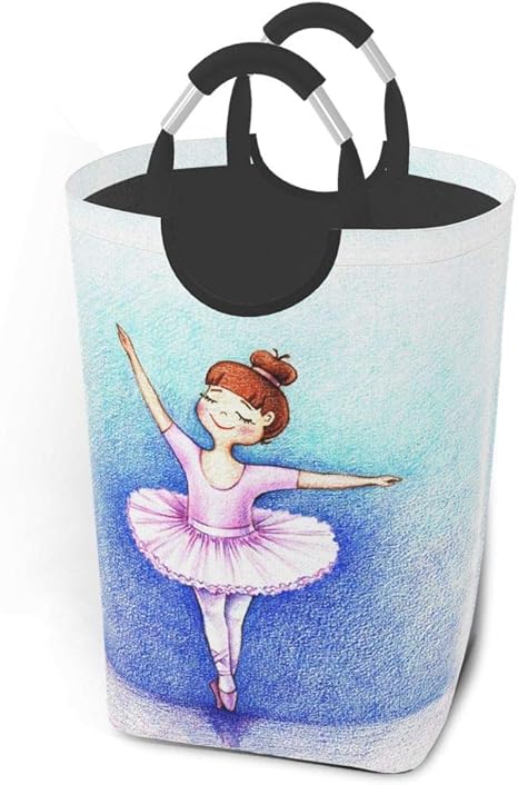 Amazon 夢のバレエ ランドリーボックス 洗濯バスケット ランドリーかご 洗濯ボックス 収納ボックス 収納バッグ 脱衣かご シンプル 防水取っ手付き 折りたたみ オックスフォード 大容量 32 28 57 5cm ランドリー収納 オンライン通販