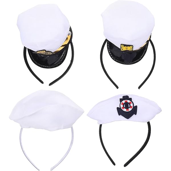 Amazon.com: FRCOLOR Sailor Hat (4pcs) - Captain's Yacht Sailors