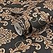 Nice Houzz Damask Wallpapers Gold Black Victorian Embossed Non-Woven Wall Paper for Living Room,Bedroom,Bathroom