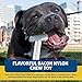 Bullibone Nylon Dog Chew Toy Nylon Bone - Improves Dental Hygiene, Easy to Grip Bottom, and Permeated with Flavor (Bacon, XL - Single)