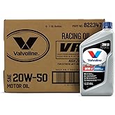 Valvoline - 822347-CS VR1 Racing SAE 20W-50 Motor Oil 1 QT, Case of 6