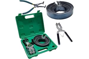 BDZMC 15PCS Car Engine Piston Ring Compressor Tool Kit, Adjustable Piston Installer Pliers and Compressor Pliers with 13 Piston Rings (62-145mm/2.44-5.71in) for Car Truck Engine