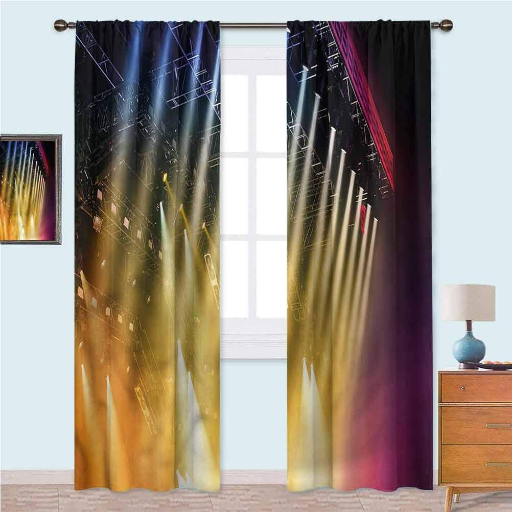 YUAZHOQI Musical Theatre Curtains for Bedroom Concert Dance Music