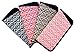 EAR MITTS 4 Pack Soft Slip In Eyeglass Case For Women, Checkered Hearts, Color Assortment