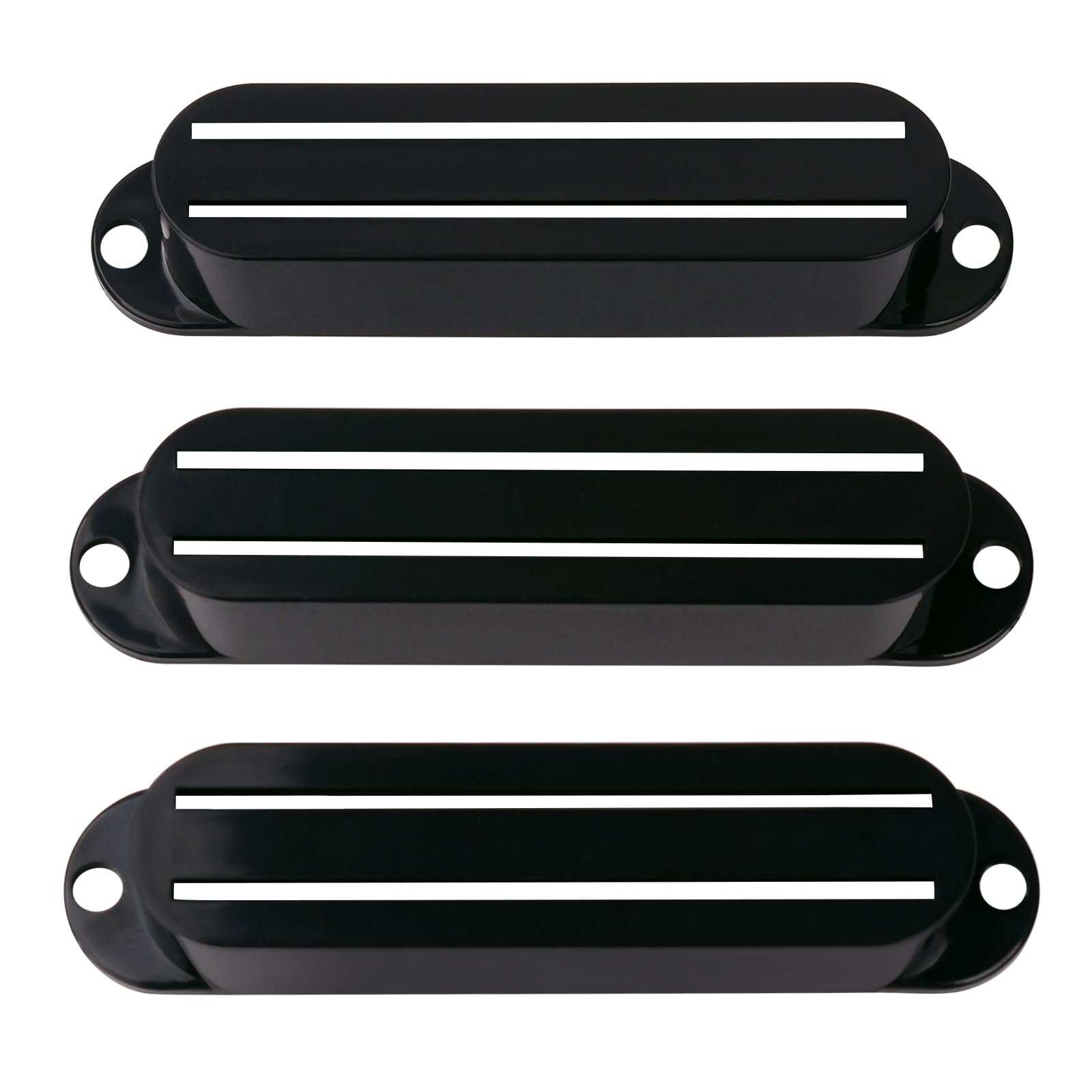 Banworks Electric Guitar Pickup Covers Dual-Coil Hot Rail Pickup Cover Mini Humbucker Cover Frame for Strat Guitars Pack of 3 JT/SYQG-05 Black