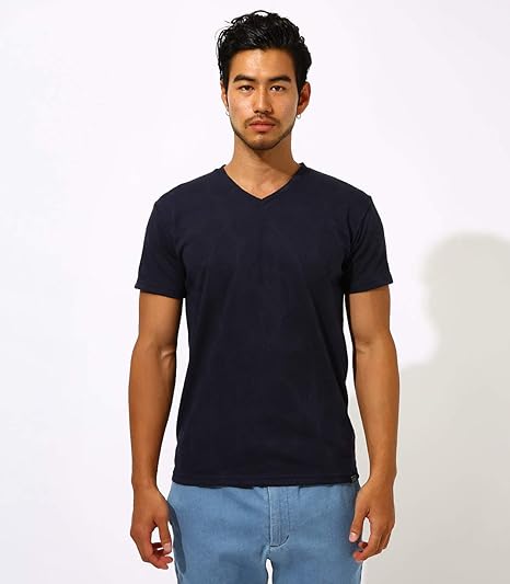 Amazon アズールバイマウジー Tシャツ Shadow Botanical V N T Shirt 251cam80 226f Xs ネイビー メンズ Tシャツ カットソー 通販