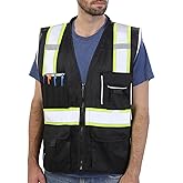 Dib Safety Heavy Duty Safety Vest Reflective with Pockets Made with 3M tape