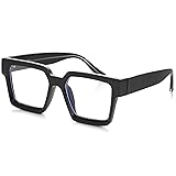 Kursan Square Black Glasses for Women Men Retro