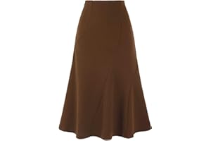 Allegra K High Waisted Fishtail Skirts for Women's Business Casual Panel Midi Skirt