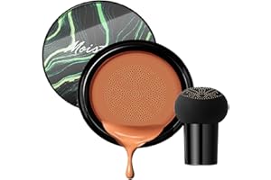 NVYUE Air Cushion CC Cream Mushroom Head Foundation,BB Cream Makeup Foundation,Moisturizing Concealer,Long Lasting Full Coverage Waterproof,Even Skin Tone for All Skin Types (6# Dark Bronze, 20g)