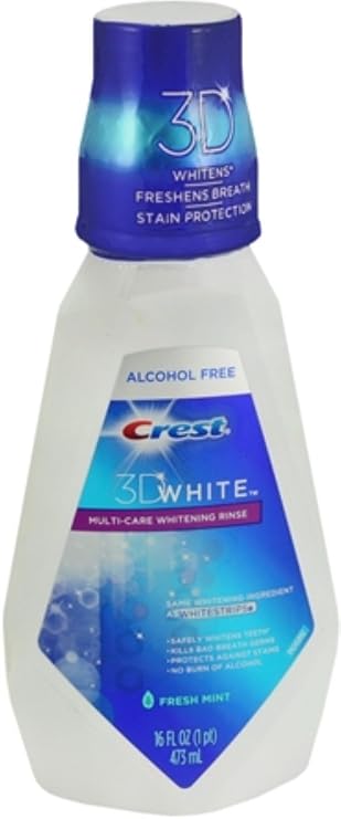 Crest 3D White luxe alcohol free multi-Care glamorous White whitening rinse Fresh mint (037000089865)