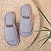 FEET FEEL Men's Cowboy Canvas Slip-on Slippers Non-slip Sandal Moisture Wicking House Slippers Grey