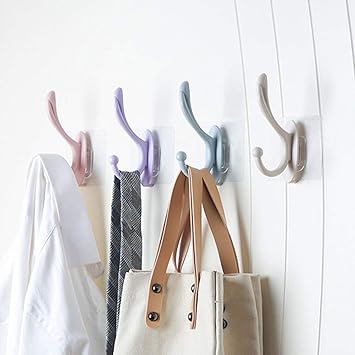 Amazon Com Plastic Heavy Duty Adhesive Wall Hooks For Coat Hat Robe Jeans Backpack Hanger Kitchen Bathroom Towel Hooks Door Hooks Command 3m Self Adhesive Utility Hooks Mix Office Products