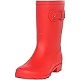 Women's Mid Calf Rain Boots Waterproof Fashion Garden Shoes Anti-slipping Rainboots For Women Comfortable Insole Light Rain Shoes