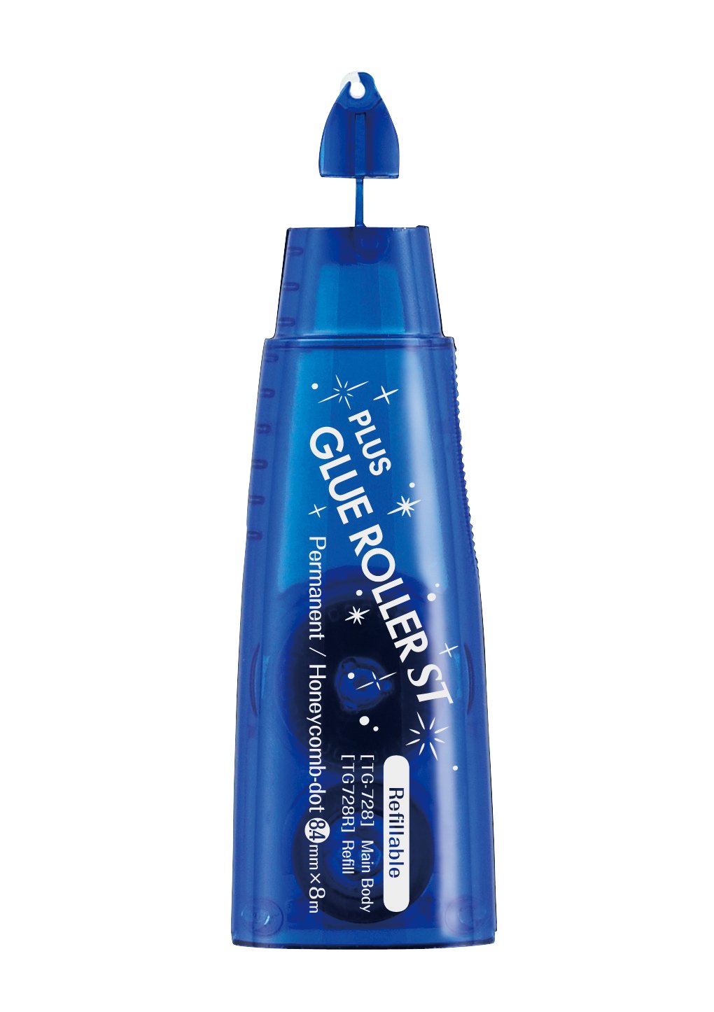 Plus Japan Refill Cassette Glue Roller ST Refillable Honeycomb Pattern Safe for Photos 8.4 mm 8 m Blue