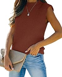 Amarmia Women's Mock Neck Knit Sweaters Vests