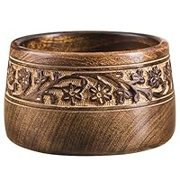Rusticity Wood Serving Bowl/Salad Bowl|Mango Wood|Handmade-Carved|(6in)