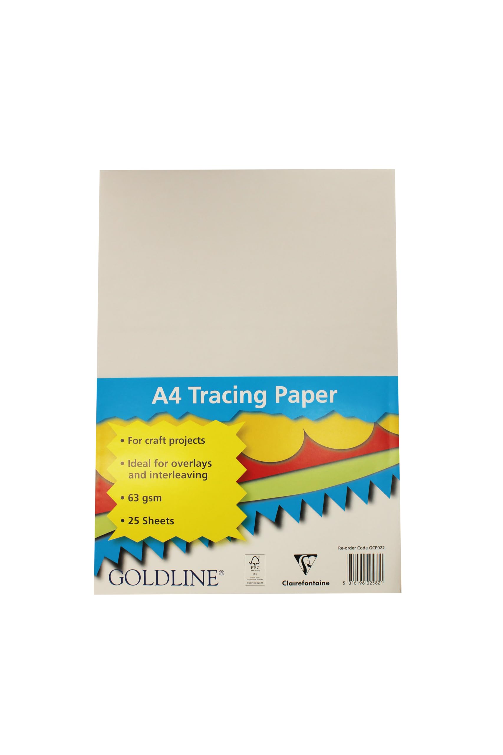 Clairefontaine Goldline Trace Paper, A4, 63gsm, 20 sheets - UK Exclusive