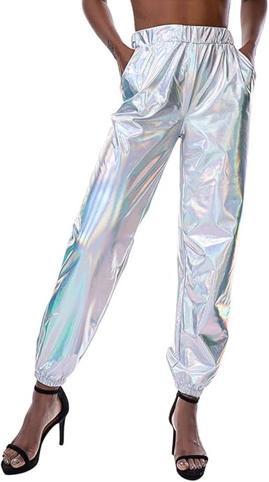shiny sweatpants