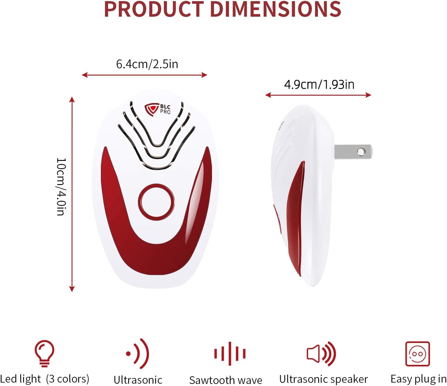 BLCPRO Ultrasonic Pest Repeller, 3 in 1 Electronic Pest Control Plug-in Insect Repellent with Frequency Conversion Technology for Mosquito, Rat, Spider, Mouse, Ant, Cockroach, BedBug, Rodents [2-Pack] : Garden & Outdoor