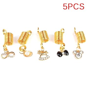 Amazon Com Piaopiaoniu 5 Pcs Mix Style Silver Hair Coil