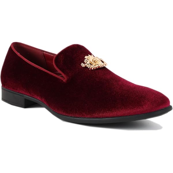 Amazon.com | Alfani Mens Burgundy Padded Zion Round Toe Slip  display picture 2