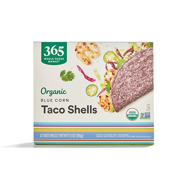 365 BY WHOLE FOODS MARKET, ORGANIC BLUE TACO SHELLS, 5.5 OUNCE