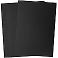 50 Sheets Extra Heavy Weight Black Cardstock Paper, 130 lb/350GSM A4 Cover Card Stock, Thick Black Construction Paper for Scrapbooking, DIY Cards Making, Arts and Crafts