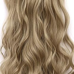 LELINTA 7Pcs 16 Clips 24 Inch Wavy Curly Full Head