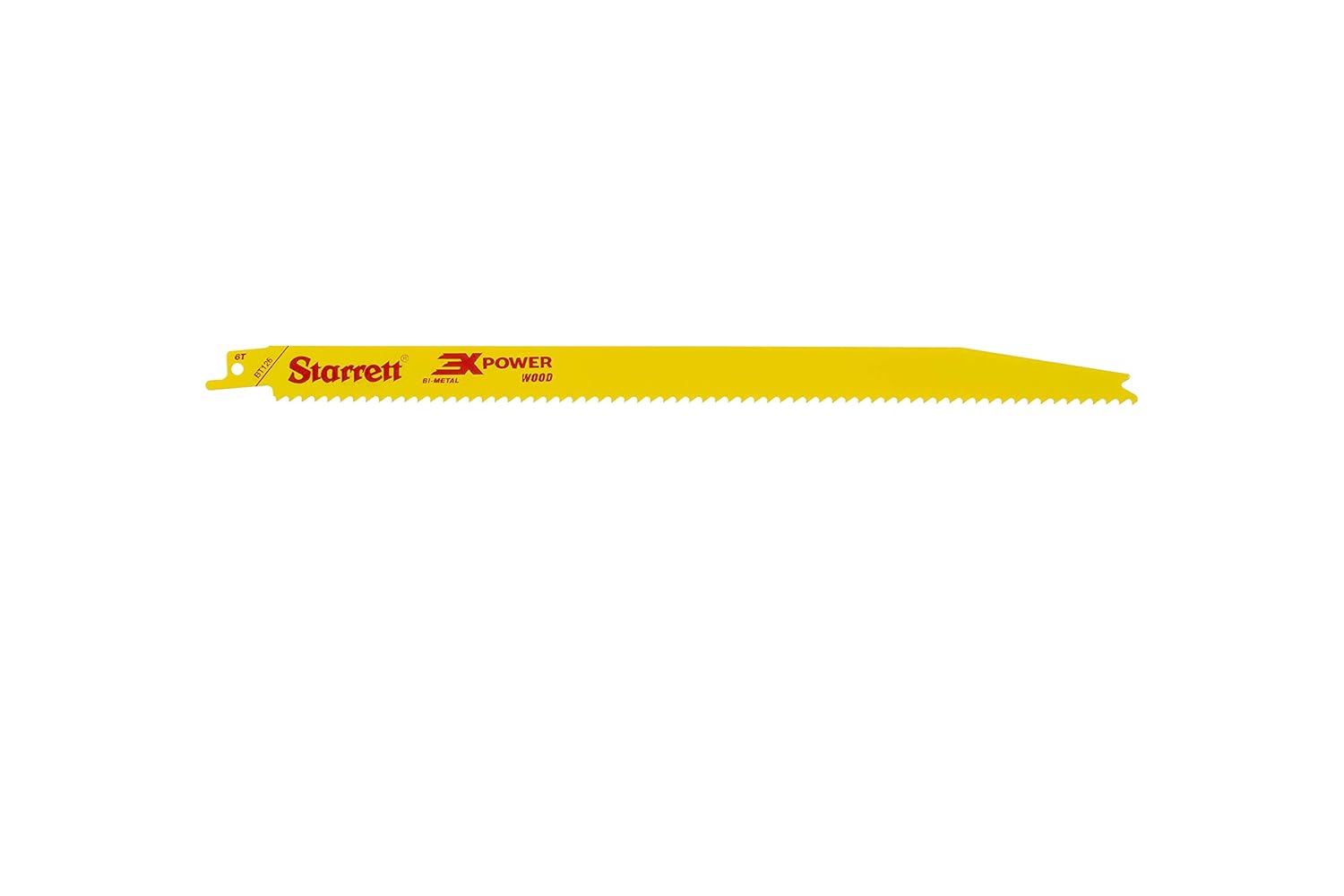 Starrett Wood Cutting Reciprocating Saw Blades 300mm (12-inch) - Pack of 5, 6 Tpi, 6tpi