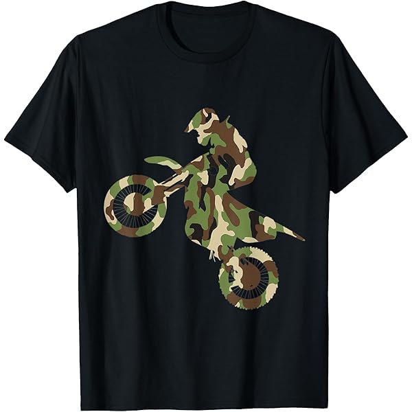 MENS GRAPHIC MOTORCROSS RACING CAMO LOGO T SHIRT