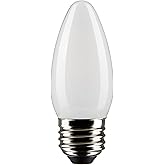 Satco S21836 4 Watt B11 LED Bulb, Frosted, Medium Base, 2700K, 350 Lumens, 120 Volt, 2-Pack