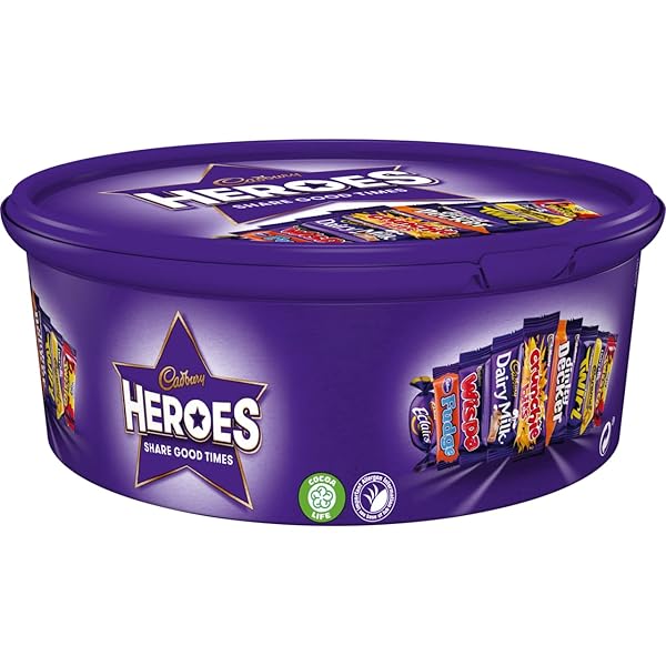 CADBURY HEROES ASSORTED CHOCOLATE TUB 550G