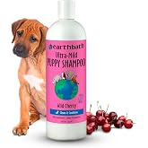 earthbath Ultra-Mild Wild Cherry Puppy Shampoo, Made in USA, 16 Oz (1 Pack) | Extra Gentle &amp; Tearless Dog Shampoo, Deodorizing Dog Wash, Cruelty Free Puppy Supplies
