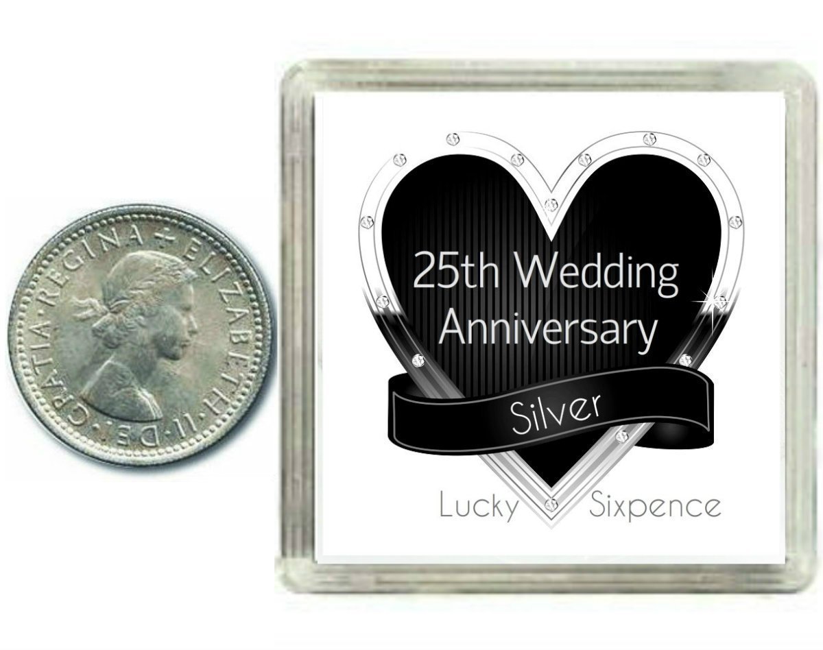 Lucky Sixpence Coin Silver 25th Wedding Keepsake