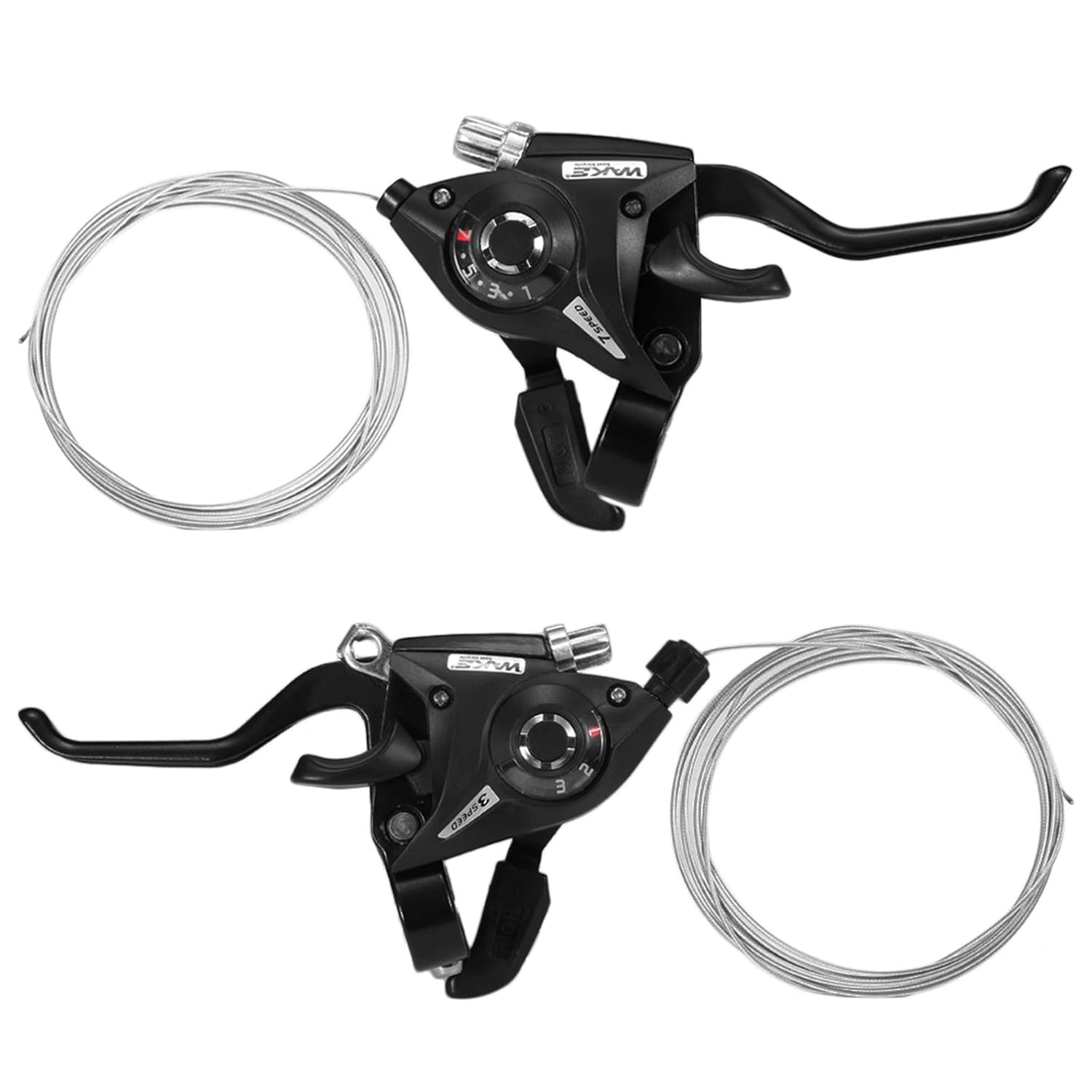 2pcs Bicycle Speed Shifter Brake Shifter with Shift Cable 21 Speed MTB