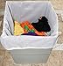 Foldable Large Laundry Hamper With Laundry Bag - Premium Durable Non-Woven Fabric, Plastic Board, Extra-Large Size, Space-Saving & Compact Clothes Basket With Metal Handles (Gray)