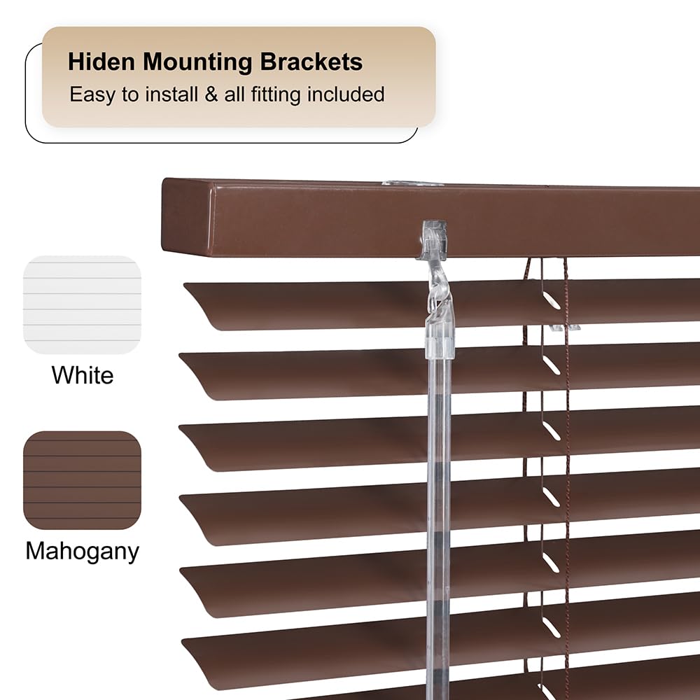 Condition photo showing New/Like New for seeye cordless mini blinds aluminum venetian blind horizontal window shades, 1" slat size - rooming