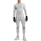 IUK Men's 2 Piece Merino Wool Blend Base Layer Thermal Set for Skiing Cold Weather Quick-Dry Moisture Wicking Breathable